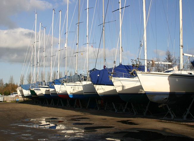 Winterstalling van de haven